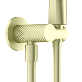 Nero Opal Air Shower on Bracket - Brushed Gold